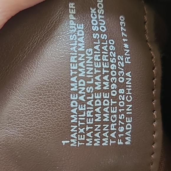 Cat and Jack Kids' Montana Zipper Western Cowgirl Boots Brown size 1 - Picture 2 of 6